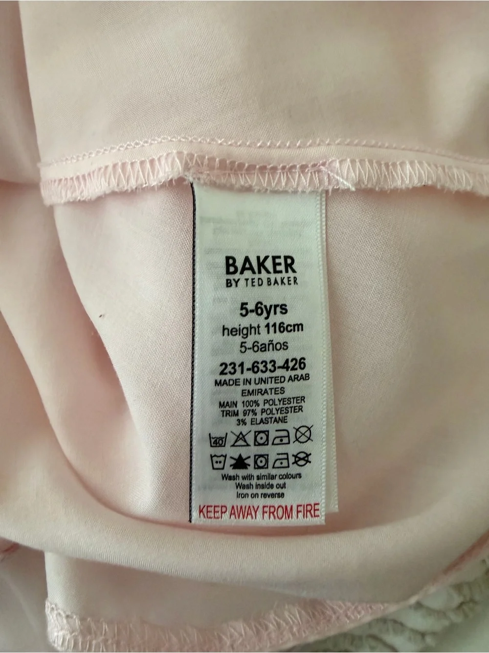 Ted Baker Pink Floral Fit-and-Flare Dress for Girls